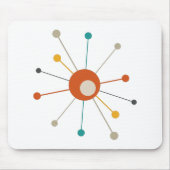 Blauwgroen verbrand Oranje atoomtijdperk in midden Muismat (Voorkant)