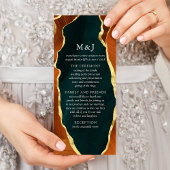 Blauwgroen, verbrand Oranje- en Gold Agate-program Reclamekaart