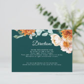 Blauwgroen verbrand Sinaasappel Bloemen Richting D Informatiekaartje (Staand voorkant)