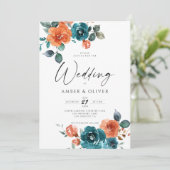 Blauwgroen Verbrand Sinaasappel Roest sinaasappel  Kaart (Staand voorkant)