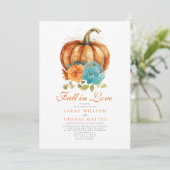 Blauwgroen verbrande Sinaasappel Bloemen Herfst in Kaart (Staand voorkant)