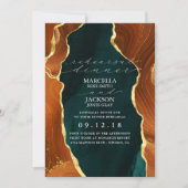 Blauwgroen, verbrande Sinaasappel- en Gold Agate r Kaart (Voorkant)