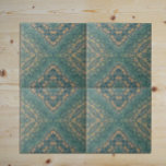 Blauwgroen verdringerige antenne met hoge vervormi tegeltje<br><div class="desc">Uniek decoratief ontwerp voor tegel met een demaspatroon in de vorm van een noodsituatie in tinten blauwgroen en beige.</div>