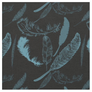 Blauwgroen veren stof