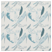 Blauwgroen veren stof (Swatch)