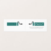 Blauwgroen verfrol, schilder & decorator Foto Visitekaartje (Buitenkant ongevouwen)