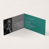 Blauwgroen verfrol, schilder & decorator Foto Visitekaartje (Binnen)