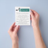 Blauwgroen verfrol, verf en decorator Adverteren Flyer (Hand)