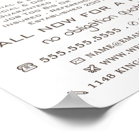 Blauwgroen verfrol, verf en decorator Adverteren Poster (Hoek)