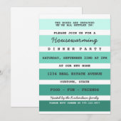 Blauwgroen verfvoorbeeld Housewarming Party Kaart (Voorkant / Achterkant)