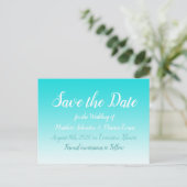 Blauwgroen verloop Gepersonaliseerde Briefkaarten  (Staand voorkant)