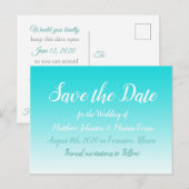 Blauwgroen verloop Gepersonaliseerde Briefkaarten  (Voorkant / Achterkant)