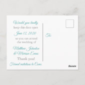 Blauwgroen verloop Gepersonaliseerde Briefkaarten  (Achterkant)