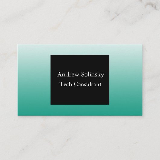 Blauwgroen verloopVisitekaartjes Visitekaartje (Voorkant)