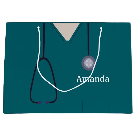 Blauwgroen verpleegkundigen LGB Groot Cadeauzakje (Voorkant)