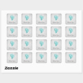 Blauwgroen Vertakking Shell Dank u Stickers (Vel)