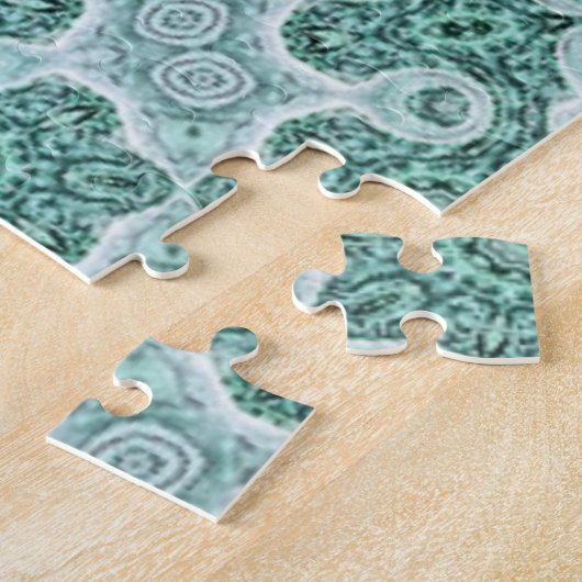 blauwgroen vertalen legpuzzel (Zijkant)