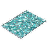 Blauwgroen vierkant Notitieboek (Linkerzijde)