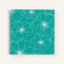 Blauwgroen vierkant Notitieboek / Journal
