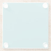 Blauwgroen vierkant Onderzetter Glazen Onderzetter (Achterkant)