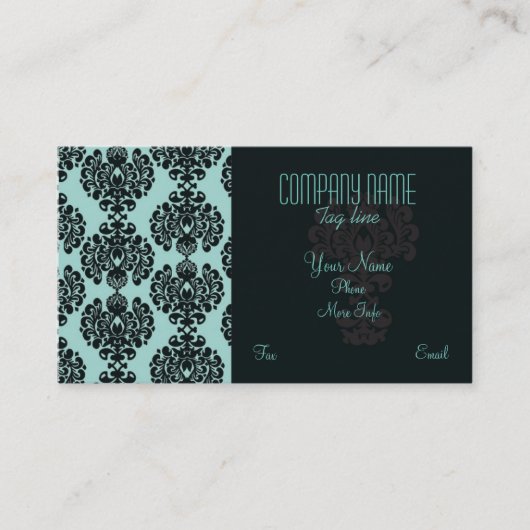 Blauwgroen Visitekaartje (Voorkant)