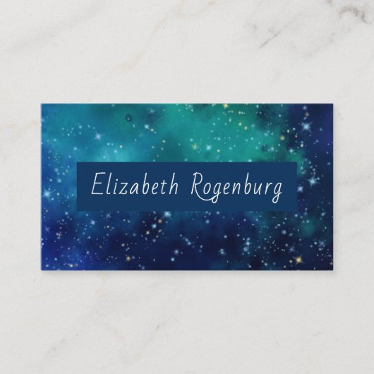 Blauwgroen Visitekaartje (Voorkant)