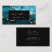 blauwgroen visitekaartje (Voorkant / Achterkant)