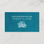 Blauwgroen  Visitekaartje fotograaf (Achterkant)