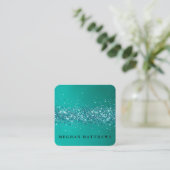 Blauwgroen Visitekaartje op het Plein van de Schoo (Staand voorkant)