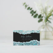 Blauwgroen visitekaartje van giststof (Staand voorkant)