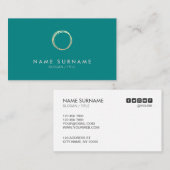Blauwgroen Visitekaartje voor moderne grafische mi (Voorkant / Achterkant)