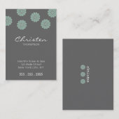 blauwgroen visitekaartjes (Voorkant / Achterkant)