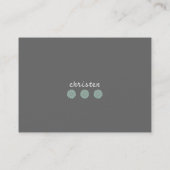 blauwgroen visitekaartjes (Achterkant)