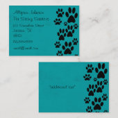 Blauwgroen Visitekaartjes (Voorkant / Achterkant)