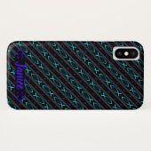 blauwgroen vispatroon Case-Mate iPhone case (Achterkant (horizontaal))