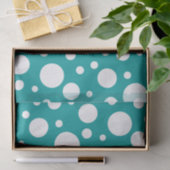 Blauwgroen vlekken op tissuepapier (Geschenk)