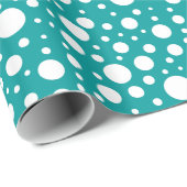 Blauwgroen Vlekken Verpakkend Document Cadeaupapier (Rol Hoek)