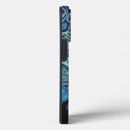 Blauwgroen vlinder Case-Mate iPhone case (Achterkant / Rechts)