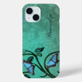 Blauwgroen vlinder Case-Mate iPhone case (Achterkant)