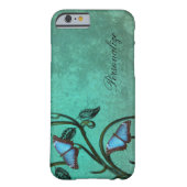 Blauwgroen vlinder Case-Mate iPhone case (Achterkant)