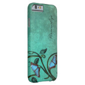 Blauwgroen vlinder Case-Mate iPhone case (Achterkant/Rechts)