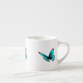 Blauwgroen vlinder espresso kop (Rechts)