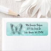 Blauwgroen vlinder etiket (Insitu)