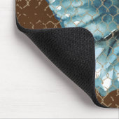 Blauwgroen vlinder in het ontwerp van de kettingko muismat (Hoek)