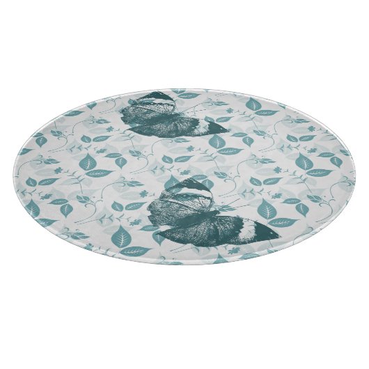 Blauwgroen Vlinders Snijplank (Hoek)