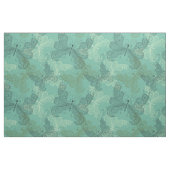 Blauwgroen vlinders stof (Fat Quarter)