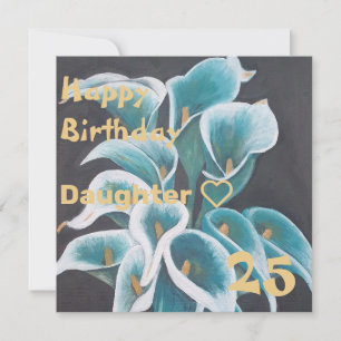 Blauwgroen Vloerverf Aangepaste dochter Birthday Kaart