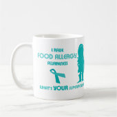 Blauwgroen voedingsmiddelenbewaking Silhouette Koffiemok (Links)