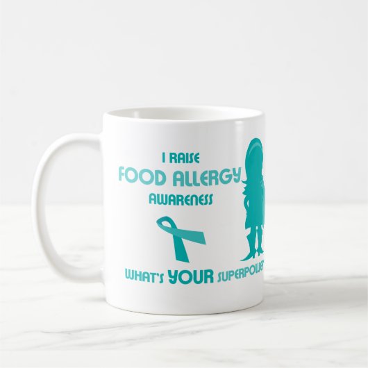 Blauwgroen voedingsmiddelenbewaking Silhouette Koffiemok (Links)