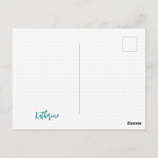 Blauwgroen voel ik Briefkaart (Achterkant)